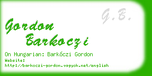 gordon barkoczi business card